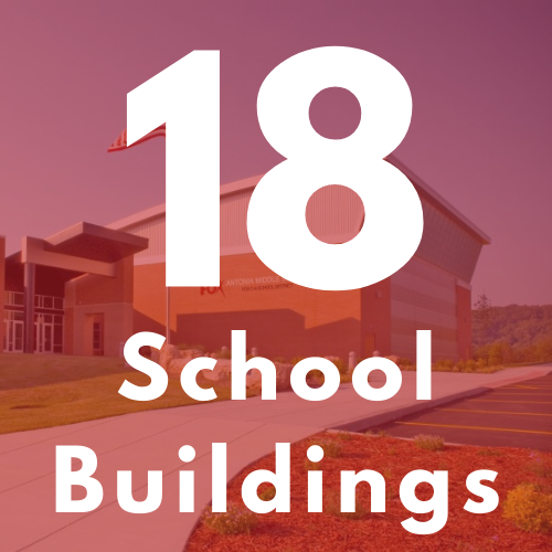 18 school buildings